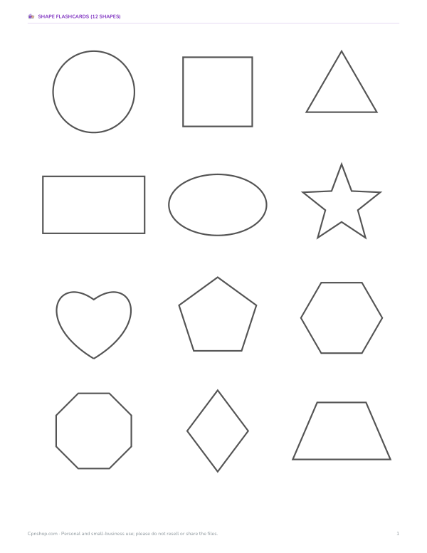 Preview of Printable Shape Matching Cards